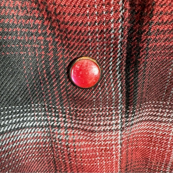 DIXXON Women’s The Count Plaid Pearl Snap Flannel M Limited Edition - Picture 8 of 12